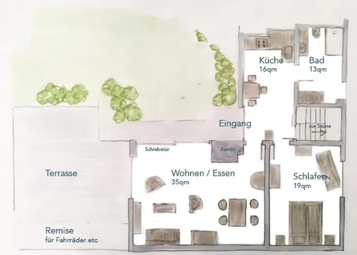 Achterdeck Mit Sauna Lägenhet *